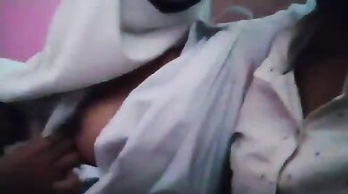 Young muslim girlfriend restaurant boobs sucking mms