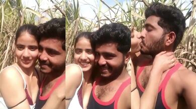 Virgin Punjabi girl romancing in the farm sex video