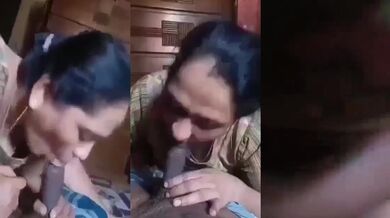 Desi aunty sucking and fucking scandal with secret lover