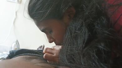 Telugu college girl drinks cum after hot blowjob