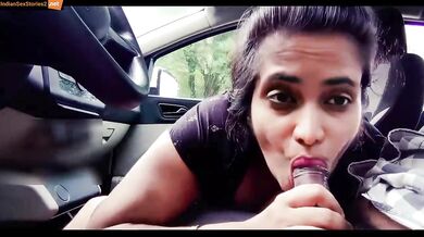 Sexy bhabhi hindi car blowjob video
