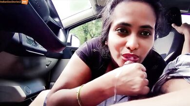 Sexy bhabhi hindi car blowjob video