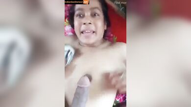 Bengali mom speaks dirty and gets cum on boobs