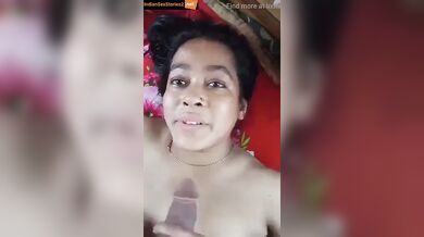 Bengali mom speaks dirty and gets cum on boobs