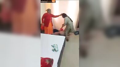 Desi bhabhi and baba ji caught fucking Hindi mms