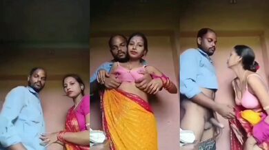 Desi bhabhi in saree enjoying fully with husband in xxx video