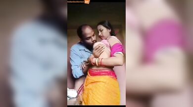 Desi bhabhi in saree enjoying fully with husband in xxx video
