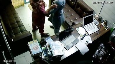 Hotel boss fucking women in office - Long CCTV footage