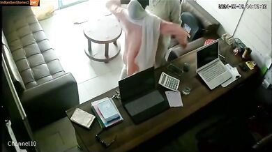 Hotel boss fucking women in office - Long CCTV footage