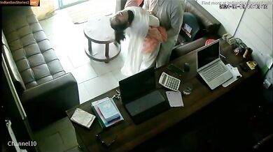 Hotel boss fucking women in office - Long CCTV footage