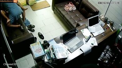 Hotel boss fucking women in office - Long CCTV footage