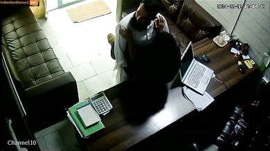 Hotel boss fucking women in office - Long CCTV footage