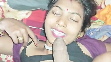 Sexy bihari bhauji full blowjob with cumshot in her mouth