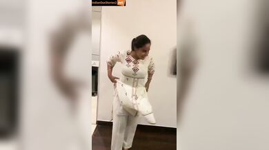 Desi honeymoon mms leak – wife strips to show clean shaved pussy