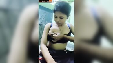 Assamese bhabhi licks her own milk from nipples