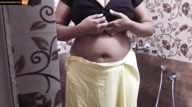 Tamil hot sex video of couple's bathroom sex