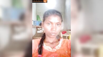 Tamil village girl showing black pussy in whatsapp call