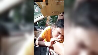Desi marathi maid girls sucks and eats cum in car mms