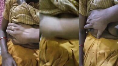 Mature kamwali aunty desi boobs pressing video