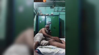 Budha muslim uncle enjoying with young girl