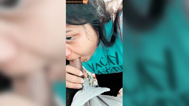 Outdoor sucking clip of hot chennai girlfriend