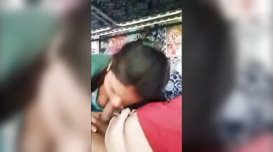 Truck driver gets sloppy sucking from lover bhabhi