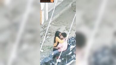 Horny bhabhi's outdoor romance caught in hidden cam video