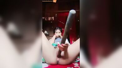 East Indian horny girl taking big rod in pussy
