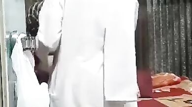 Molana gets cock sucking from ugly bhabhi