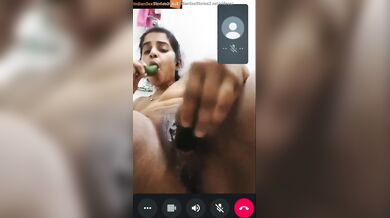 Desi hostel girl kanchan fucking her holes with cucumber