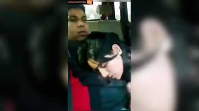 Punjabi bhabhi and boss in car blowjob mms