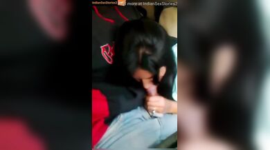 Punjabi bhabhi and boss in car blowjob mms
