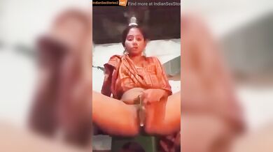 Hindi bhabhi fucking pussy and ass with glass bottle