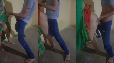 Young guy and hot bhabhi standing pose pussy fucking