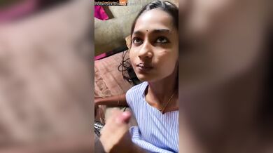 Young telugu college girl sucking tight cock