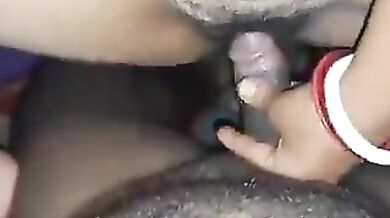 Village bhabhi spat on hairy cock and fucked by riding
