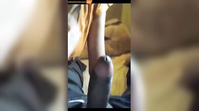 Young bihari bhabhi sucking lover's black cock