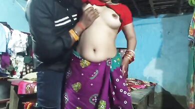 South Indian bhabhi boobs sucking and hot blowjob for lover