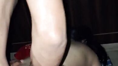 Desi aunty shared by boyfriend in doggy pose with best buddy