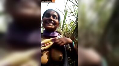Hot village randi boobs presing in the farm