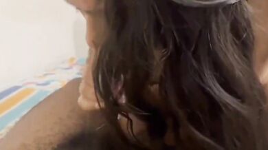 Hot tamil wife sucks dick before riding on top of it