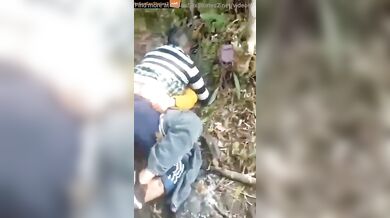 Nepali aunty caught fucking in the jungle