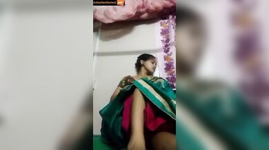 Rimmi bhabhi in saree opening up to show her hot chut`