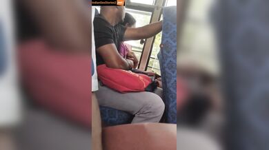 Mallu aunty boobs pressing by co passenger in bus