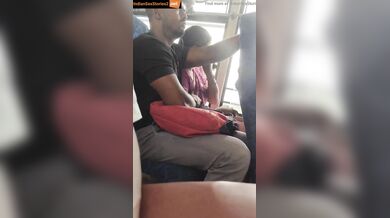 Mallu aunty boobs pressing by co passenger in bus