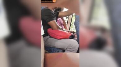Mallu aunty boobs pressing by co passenger in bus
