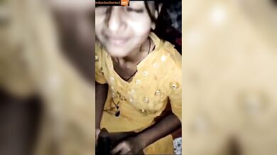 Young sister rolling condom on brother's dick