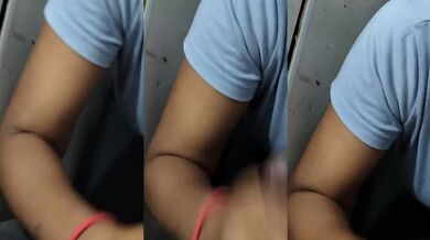 Young bhai gets handjob and cum in mouth from mature bahan