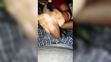 Desi stepmom in saree playing with son's cock