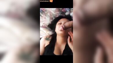 Nepali lover Bhabhi sucking and drinking cum